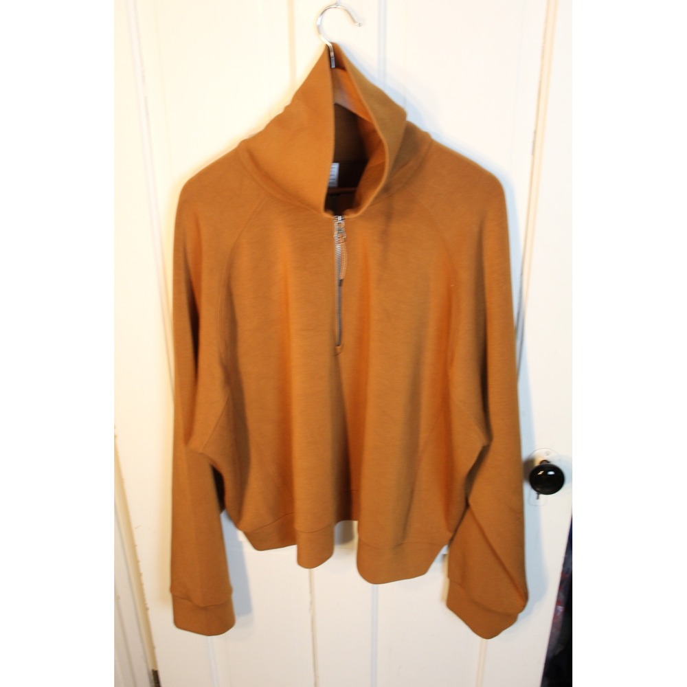 Spanx Airessentials Half Zip Pullover Caramel Bro… - image 2